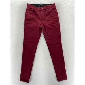 LuLaRoe With Love Jeans Women's 28 Skinny Medium Red Stretch Denim‎ Waistband